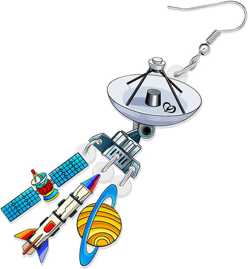 BONSNY Dangle Novelty Funny Teacher Class Scientific Laboratory Equipment Earrings Acrylic Back to School Jewelry For Women Gifts Charms...