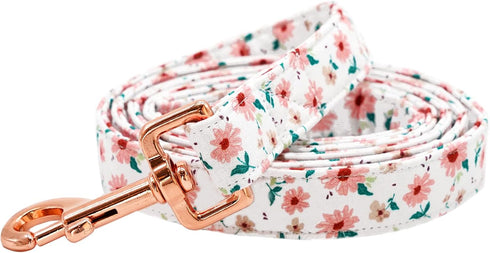 Dog Leash, Holiday Durable Strong Pink Floral Dog Leash Heavy Duty Leash Comfortable Padded Dog Leash for Small Medium Large Dogs...