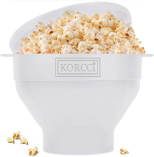 The Original Korcci Microwaveable Silicone Popcorn Popper, BPA Free Microwave Popcorn Popper, Collapsible Microwave Popcorn Maker Bowl, Use In Mic...