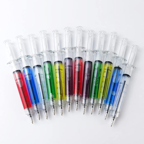 36PCS Syringe Pens, Retractable Fun Multi Color Novelty Pen for Nurses, Nursing Student School Supplies, Birthdays, Stocking Stuffers and Party Fa...