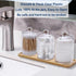 Swab Holder Canisters with Lid, Bathroom Qtip Dispenser Apothecary Jars, Clear Plastic Cotton Ball Pad Container for Cotton Swabs, Q-Tips, Make Up...