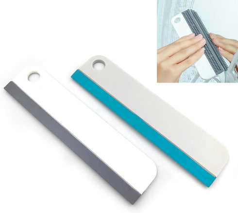 All-Purpose Mini Soft Rubber Window Squeegee Window Scrubber Scraper Glass Cleaning Squeegee Tool for Glass,Shower Door,Mirrors,Bathroom,Kitchen C...