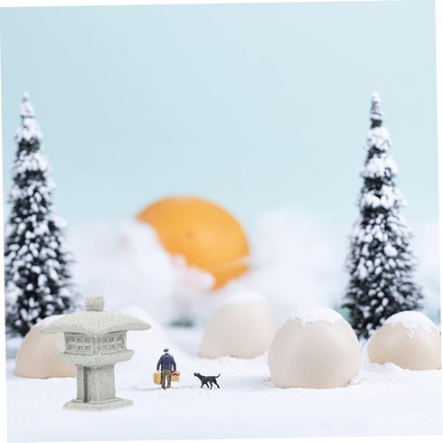 4pcs Home Decor Japanese Home Decor Fairy Pagoda Statue Mini Pagoda Figurines Miniature Pagoda Statue Mini Pagoda Model Mini Pagoda for Garden Pav...