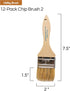 Vermeer Chip Paint Brushes - 12-Pack - 2" Chip Brushes for Paints, Stains, Varnishes, Glues, & Gesso - Home Improvement - Interior & Exterior Use...