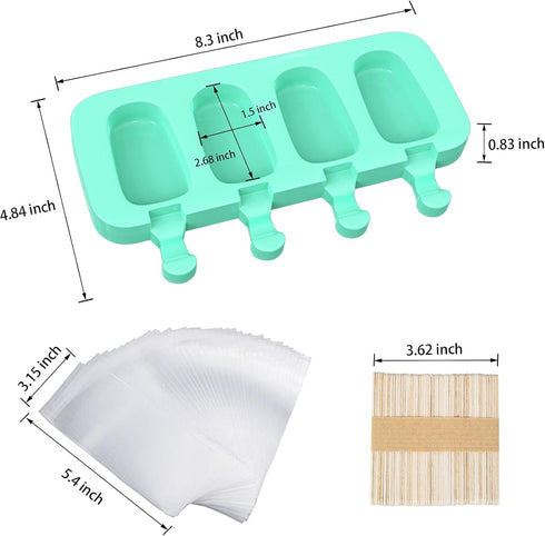 Popsicles Molds, Ozera 2 Pack Homemade Cake Pop Molds, Reusable Silicone Ice Pop Cream/ Cakesicle Maker Molds...
