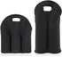 Hipiwe Set of 2 - Insulated Neoprene Wine Carrier Tote Bag + 6 Pack Beer Water Can Carrier Tote Bottle Holder Bottle Cooler Bag - Perfect for Trav...