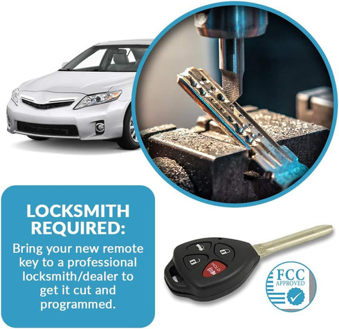 Keyless2Go Replacement for New Keyless Entry Remote Car Key for 2007 2008 2009 2010 Toyota Camry HYQ12BBY...