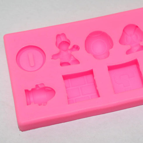 9-Cavity Silicone Cartoon Fondant Mold for Cake Decorating, Candy Making, and Resin Crafts - Chocolate, Gum Paste Tray, and Resin Casting...
