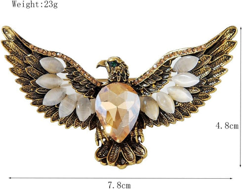 Eagle Bird Brooches Pin for Women/Men Fashion Crystal Animal Brooch Jewelry...