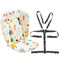 Twoworld Baby High Chair Seat Cushion Liner Mat Pad Cover and High Chair Straps (5 Point Harness) 1 Suit (Giraffe)...