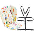 Twoworld Baby High Chair Seat Cushion Liner Mat Pad Cover and High Chair Straps (5 Point Harness) 1 Suit (Giraffe)...