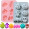 2 Pack Halloween Silicone Cake Mold Pumpkin Bat Skull Ghost Shape Silicone Mold for Chocolate Candy Gummy Jello Ice Cube Crayon Melt Biscuits, Soa...