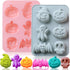 2 Pack Halloween Silicone Cake Mold Pumpkin Bat Skull Ghost Shape Silicone Mold for Chocolate Candy Gummy Jello Ice Cube Crayon Melt Biscuits, Soa...