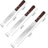 Straight Cake Icing Spatula set of 3 Professional Stainless Steel Cake Decorating Frosting Spatulas, 6"-8"-10" Flexible Resistant Blade, Wooden Ha...