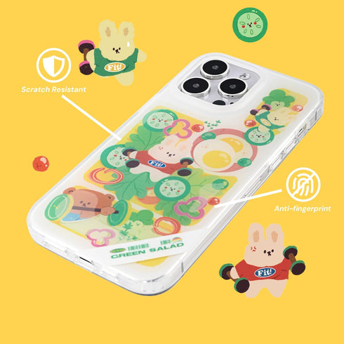Designer Cartoon Phone Case Compatible with iPhone 13/14/15 Pro/Max, Recycled TPU & PET Material, Anti-Yellowing Scratch-Resistant and Shockproof ...