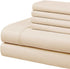 Home Collection Micro Caress Luxurious Sheet Set, 90GSM 4 -Piece Cal King Size with 2 Additional Pillowcase, Cream Color...