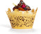 60pcs Gold Rose Lace Cupcake Wrappers Holders, Laser Cut Cupcake Liners Decorative Liners for Wedding Party Birthday Cake Decoration Supplies...