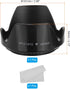 PATIKIL 72mm Camera Lens Hood, Flower Lens Hood Protector with Cloth for Anti-Reflection Blocks Excess Sunlight Enhance Camera Photography for Nik...