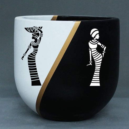 CrafTreat Reusable Tribal Stencils for Painting on Wood, Wall, Tile, Canvas, Paper, Fabric and Floor - African Models 1 and African Models 2-2 Pcs...