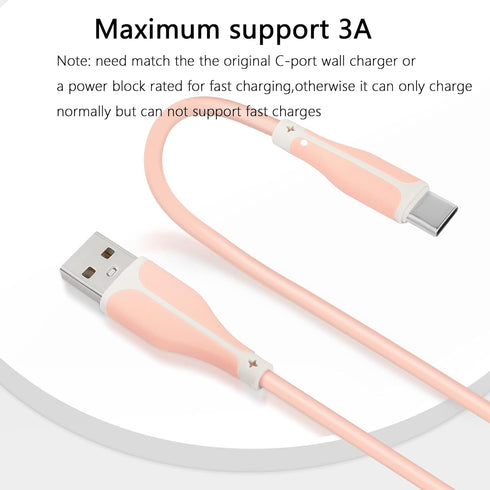 GELRHONR 5Pack USB C Charging Cable,USB-A to USB Type C 3A Fast Charging Cable,Colourful USB C Cable for Tablet,Phone-1M...