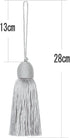 Fenghuangwu 2pcs Tassel Charms Polyester Key Tassels with Loop,DIY Handmade Craft Accessories of Home and Furniture Decoration (Silver)...