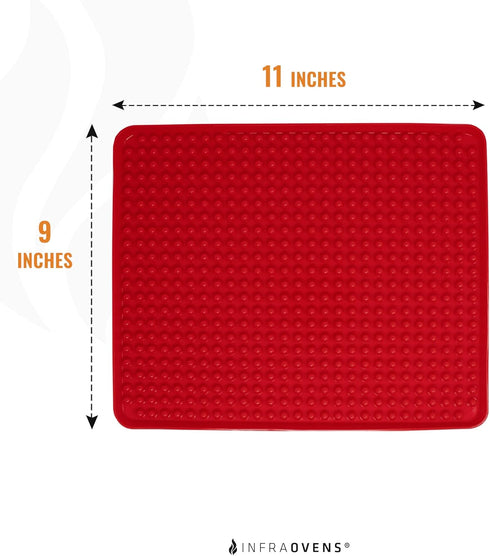 Toaster Oven Air Fryer Reusable Mats Accessories 9 x 11, Silicone Liner, Drip Mat (3pcs) Compatible with Cuisinart, Emeril Lagasse, Gowise, Brevil...