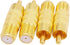F Female to RCA Male, 4-Pack RCA Male to F Type Female Aux Audio Adapter Gold Plated Plug Jack Coax Coaxial Cable Connector Adapter for Audio Vide...