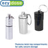 EZY DOSE Keychain Pill Case, Medicine Planner, Vitamin Organizer Box, Daily Planner, Safe for Money & Travel Items, Stainless Steel, Small, Color ...