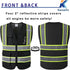 Reflective Safety Vest for Men Women with 5 Pockets and Zipper Front High Visibility Mesh Vest Hi Vis Construction Work Vest,Meets ANSI/ISEA Stand...