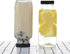 Encheng Beverages Drinking Bottles 12oz,Glass Water Botttle with Lids,Octagonal Vintage 350ml,Juice Bottles for Storage Tea,Kombucha,Milk Smoothie...