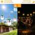 Hanging Solar Lights Outdoor Decorative,Solar Powered Cracked Glass Ball Lights,Waterproof Outdoor Hanging Globe Tree Light with Clip for Garden P...