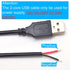 2PCS 20AWG USB Pigtail 2 Wire,2M/6.5FT USB 2.0 Male Plug 2pin Wire DIY Pigtail Cable 5V Bare Wire Cable 5V 5A Black USB Plug Power Cable with 2-Po...
