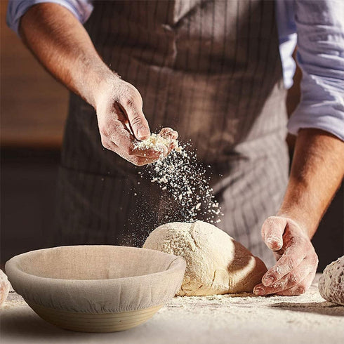 6 Packs Round Bread Proofing Basket Cloth Liner Rattan Baking Dough Basket Cover Natural Rattan Banneton Proofing Cloth(10 Inch)...