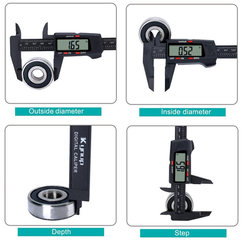 Kynup Digital Caliper, Caliper Measuring Tool with LCD Screen, Electronic Micrometer Caliper with Auto-Off Feature, Inch and Millimeter Conversion...