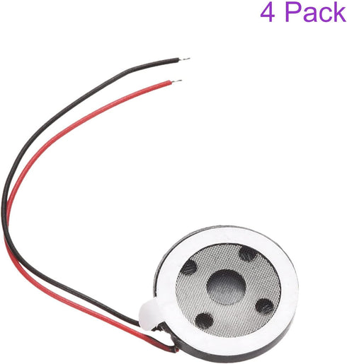DMiotech 4 Pack 1W 8 Ohm 15mm Diameter Mini DIY Magnetic Speaker Internal Replacement Loudspeaker with Wire for Mobile Phone Black......