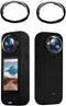 LICHIFIT Rotating Transparent PC Plastic Protective Lens Cover for Insta360 X4 Action Camera Lens Cap High Transmittance Anti-Scratch Lens Guards ...