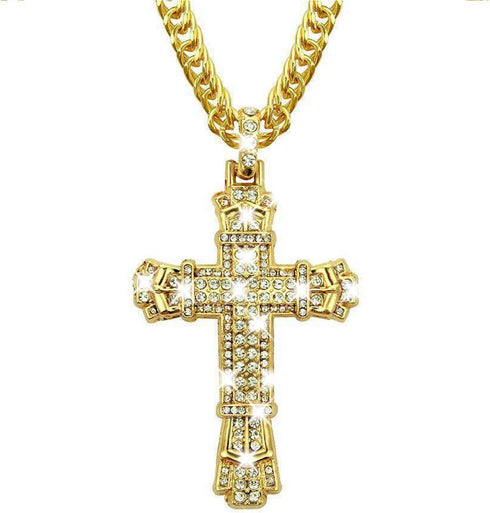 Bling Religious Cross Diamond Car Accessories for Women, Crystal Car Rear View Mirror Charms Car Decoration, Lucky Hanging Interior Ornament Penda...