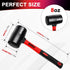 8oz Rubber Mallet Hammer, Fiberglass Handle, Rubber Mallet for Flooring, Tent Stakes, Woodworking, Camping, Soft Blow Tasks without Damage...