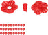 Ejoyous Hummingbird Feeder Part, 30Pcs Hummingbird Feeder Replacement Flowers Feeding Ports Replaceable More Bird Feeder Decorative Flower (Red)...