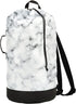 White Marble Laundry Bag Large Heavy Duty Laundry Backpack for College Students Laundry bag with Shoulder Straps Washable for Camp Traveling Water...