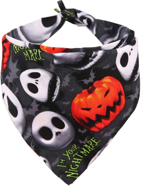 Halloween Dog Bandana Reversible Triangle Bibs Scarf Accessories for Dogs Cats Pets Large...
