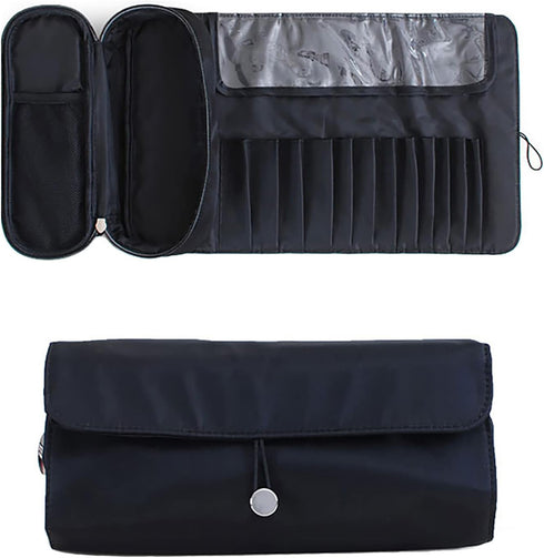 Portable Makeup Brush Storage Bag, Cosmetic Travel Storage Bag, Multi-Function Makeup Brush Protection Bag, Folding Tool Bag...