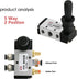 GHM PNEUMATIC 1/4"NPT 5 Way 2 Postion Lever Operated Valve Pneumatic Manual Valve Manual Control 4H210-08...