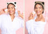 Huachi 2 Packs Cute Cat Spa Headband for Washing Face Makeup Skincare, Animal Headbands for Women Girls Trendy Stuff Gifts Soft Coral Fleece Facia...