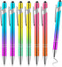 AUAUY 6PCS Ballpoint Pens, 2 in 1 Stylus Pens Stylish Pen, Pretty Metal Stylus Pen with 12 Refills, Black Ink Medium Point 1.0 mm Gift Pens, Cute ...