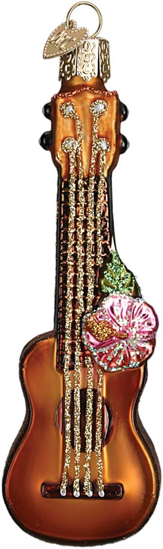 Old World Christmas Ornaments: Ukulele Glass Blown Ornaments for Christmas Tree (38040)...