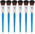 6 Pcs Mop Brush for Acrylic Painting 1 Inch Blending Brush Paint Brushes for Acrylic Painting Oval Mop Acrylic Brush with Wooden Handle for Acryli...