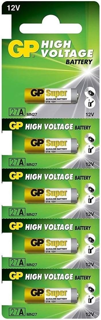 GP 27A Alkaline Battery 12V (Pack of 2)...