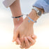 2pcs Couple Bracelets, Magnetic Butterfly And Moon Matching Bracelets Mutual Attraction Valentine Relationship Love Heart Bracelets Friend Jewelry...