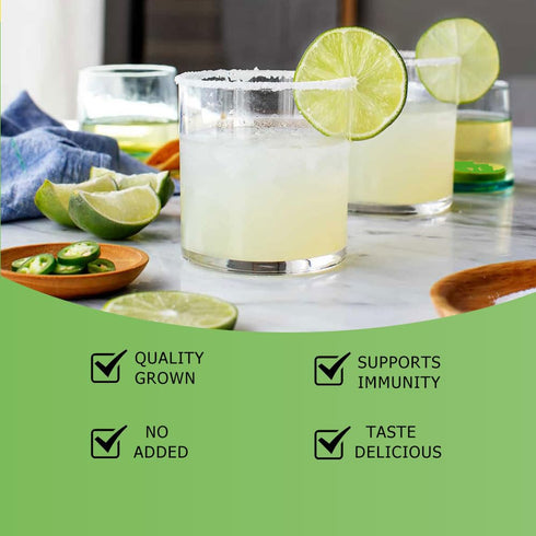 Orgnisulmte Lime Juice Powder, 8 Oz, Fresh Lime Juice Freeze Dried Powder Filler Free, Rich in Natural Vitamin C, Great Flavor for Soda, Baking an...